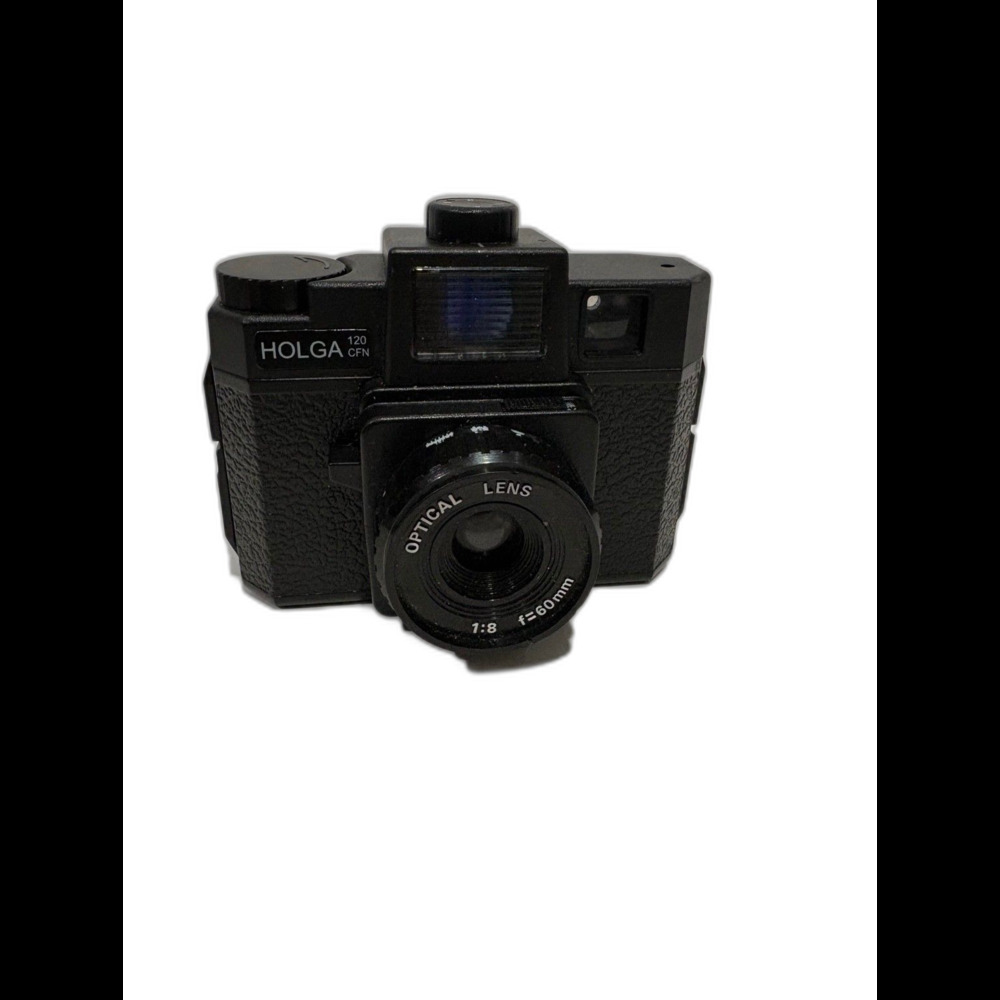 Holga 120 CFN Medium Format 120 Film Camera Untested As Is Color Flash Black